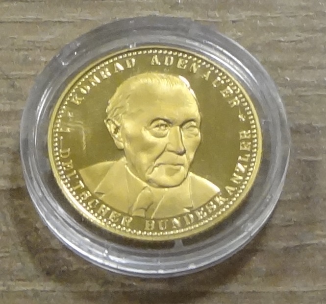 Konrad Adenauer Goldmünze 750